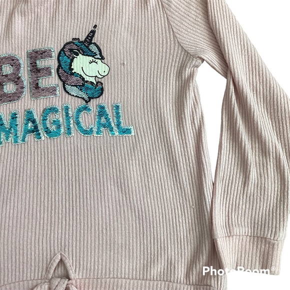 Btween sweater bundle girls 10 | blue pink flip sequin butterfly unicorn winter - Picture 10 of 12